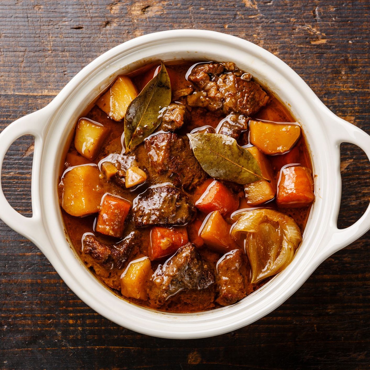 Boeuf bourguigon et légumes rôtis