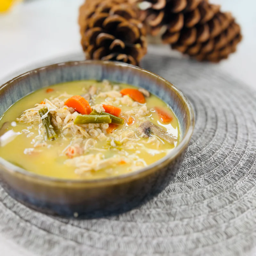 Soupe de poulet et orge