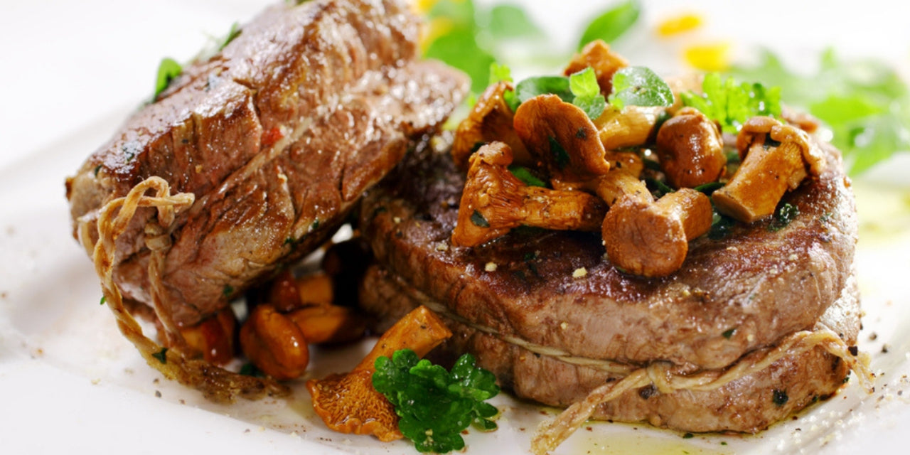 Filet de bœuf et champignons en persillade