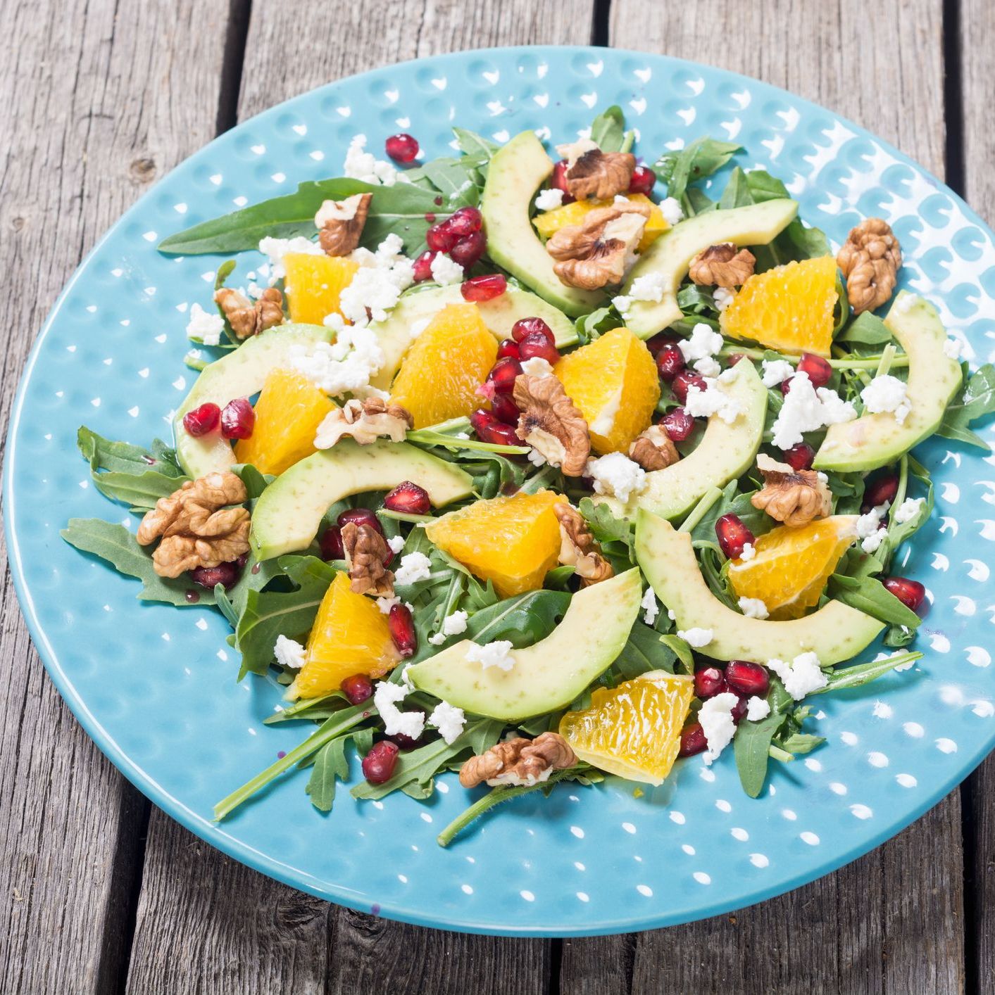 Salade de mesclun aux agrumes et pistaches