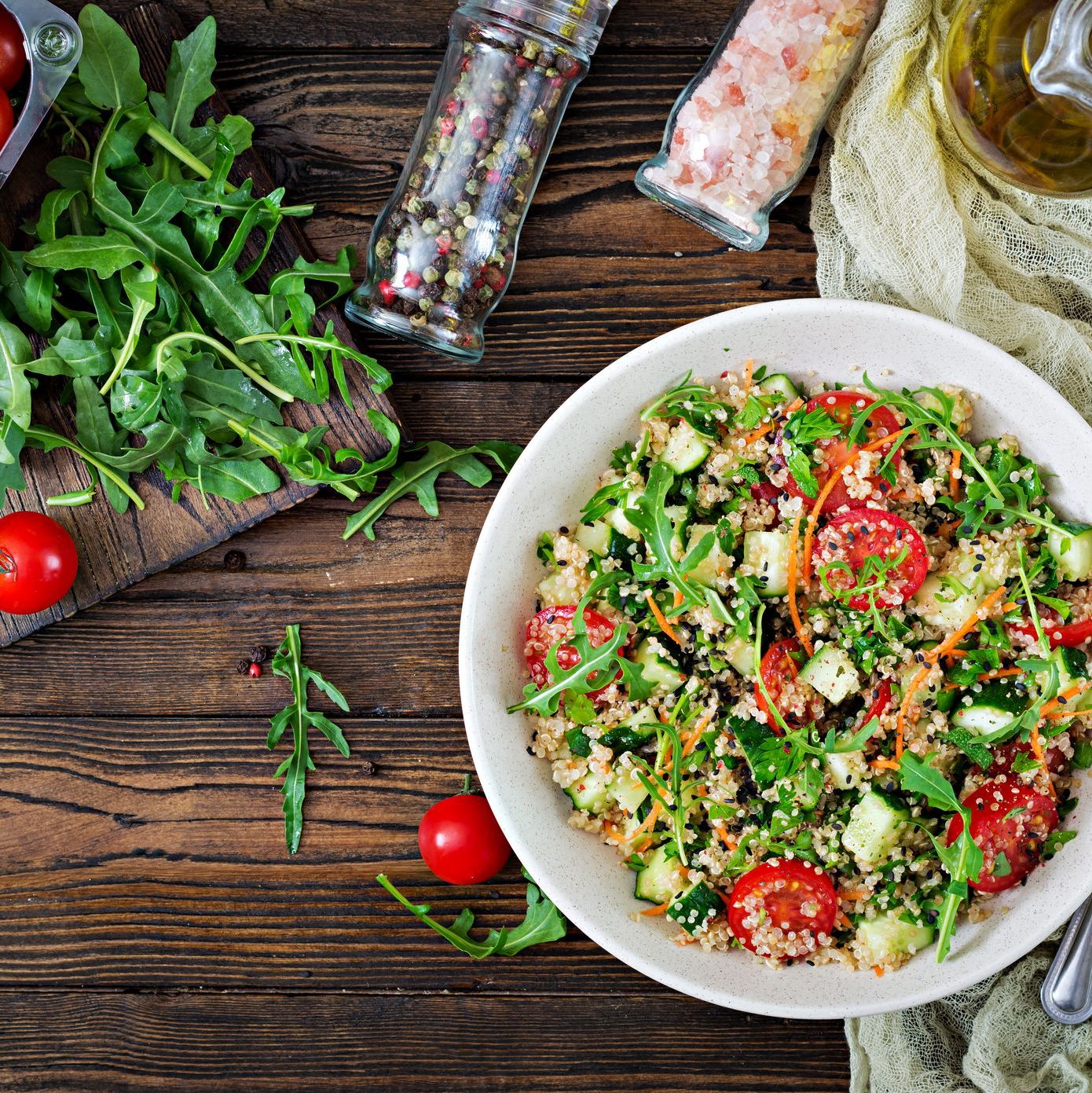 Salade de quinoa et roquette