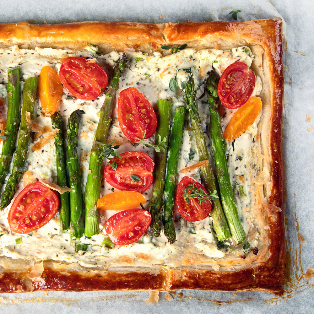 Tarte feuilletée aux légumes grillés